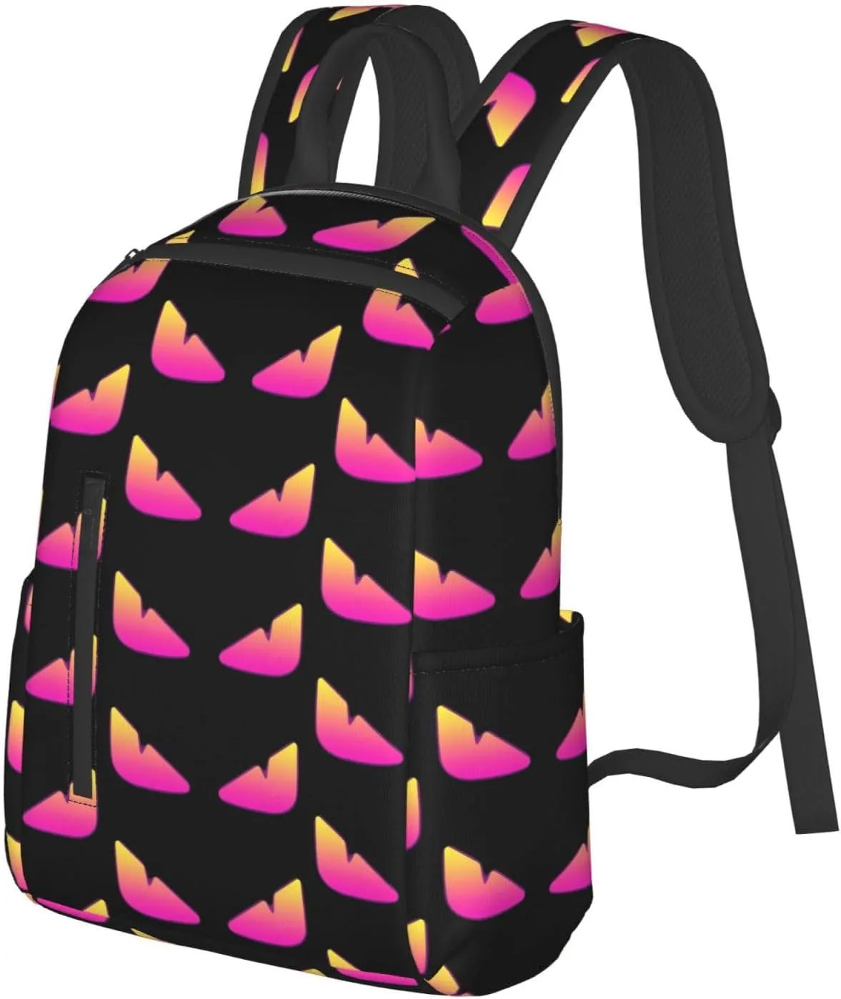 Cool Monsters Eyes Casual Backpacks Large Capacity Laptop Backpack Sports Fitness Rucksack Travel Carry-On Daypack Adjustable Shoulder Strap Work Bag for Outdoor Camping