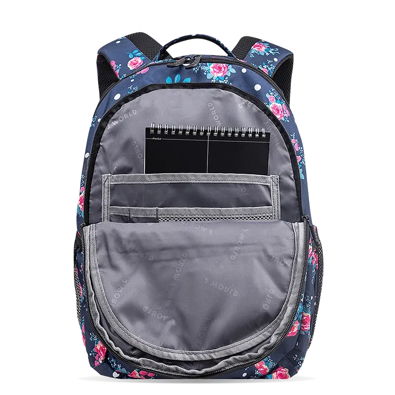 Cornelia Laptop Backpack in Navy Rose