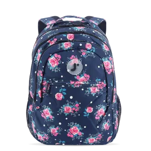 Cornelia Laptop Backpack in Navy Rose