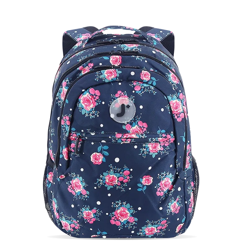 Cornelia Laptop Backpack in Navy Rose