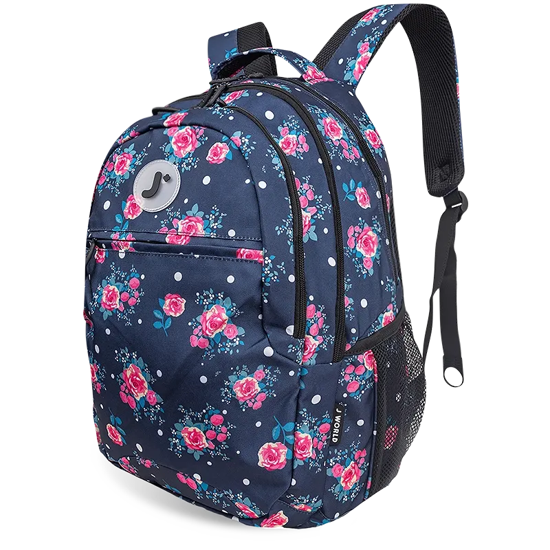 Cornelia Laptop Backpack in Navy Rose