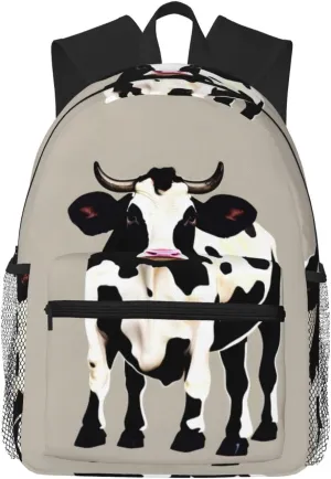 Cow black spot print Lightweight and comfortable backpack Casual Laptop Backpack for Travel Hiking