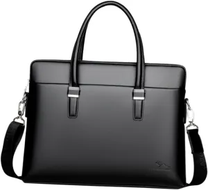 Cow Leather Briefcase for Men Laptop Bag Business Briefcase Cow Caja De Corras Sturdy and Stylish