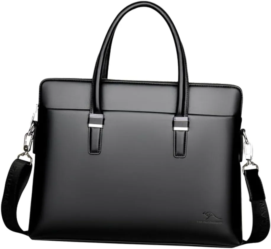 Cow Leather Briefcase for Men Laptop Bag Business Briefcase Cow Caja De Corras Sturdy and Stylish