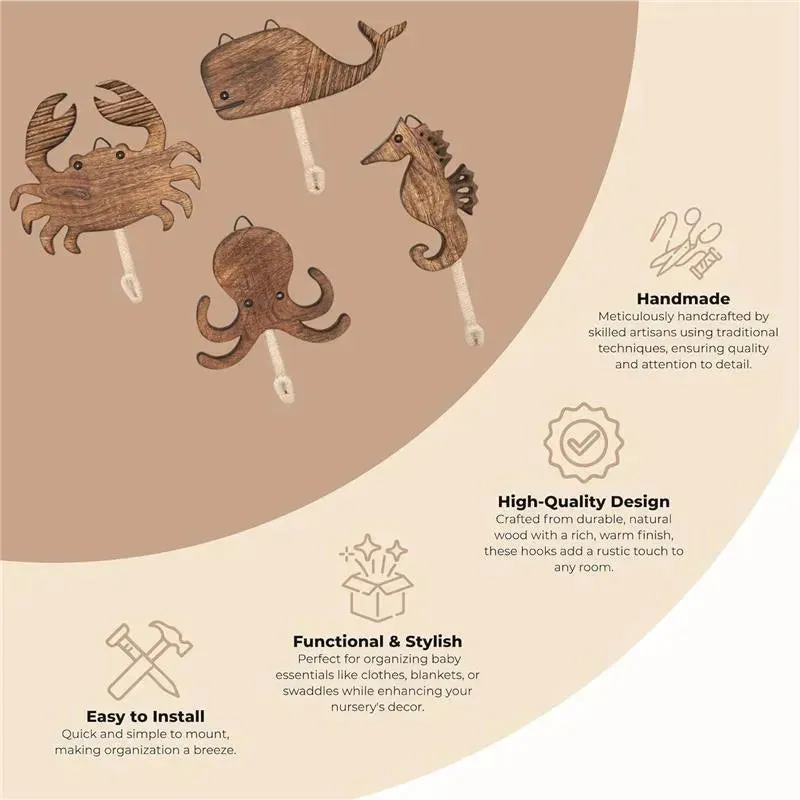 Crane Bedding - Cove 4-Pc. Sea Life Motifs Wall Décor
