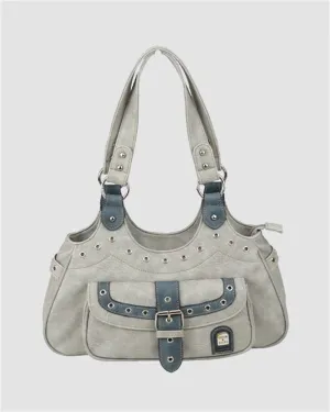 Creamy Denim Handbag