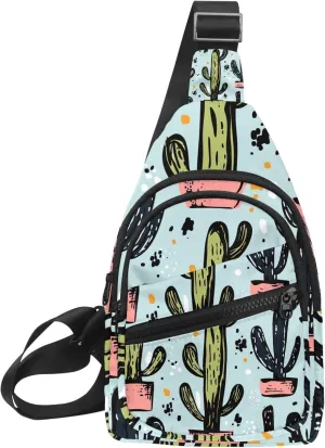 Crossbody Bags for Women Cross Body Bag for Woman Sling Bag Crossbody Bag Summer Abstract Cactus (1) Sling Backpack Travel