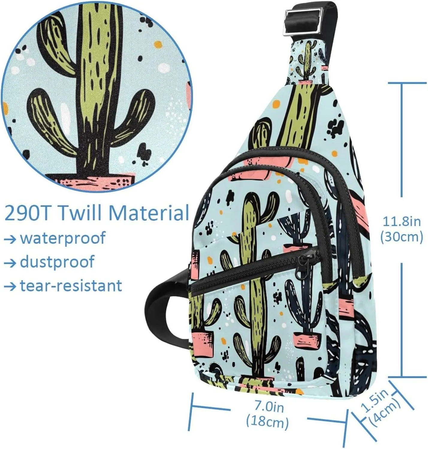 Crossbody Bags for Women Cross Body Bag for Woman Sling Bag Crossbody Bag Summer Abstract Cactus (1) Sling Backpack Travel