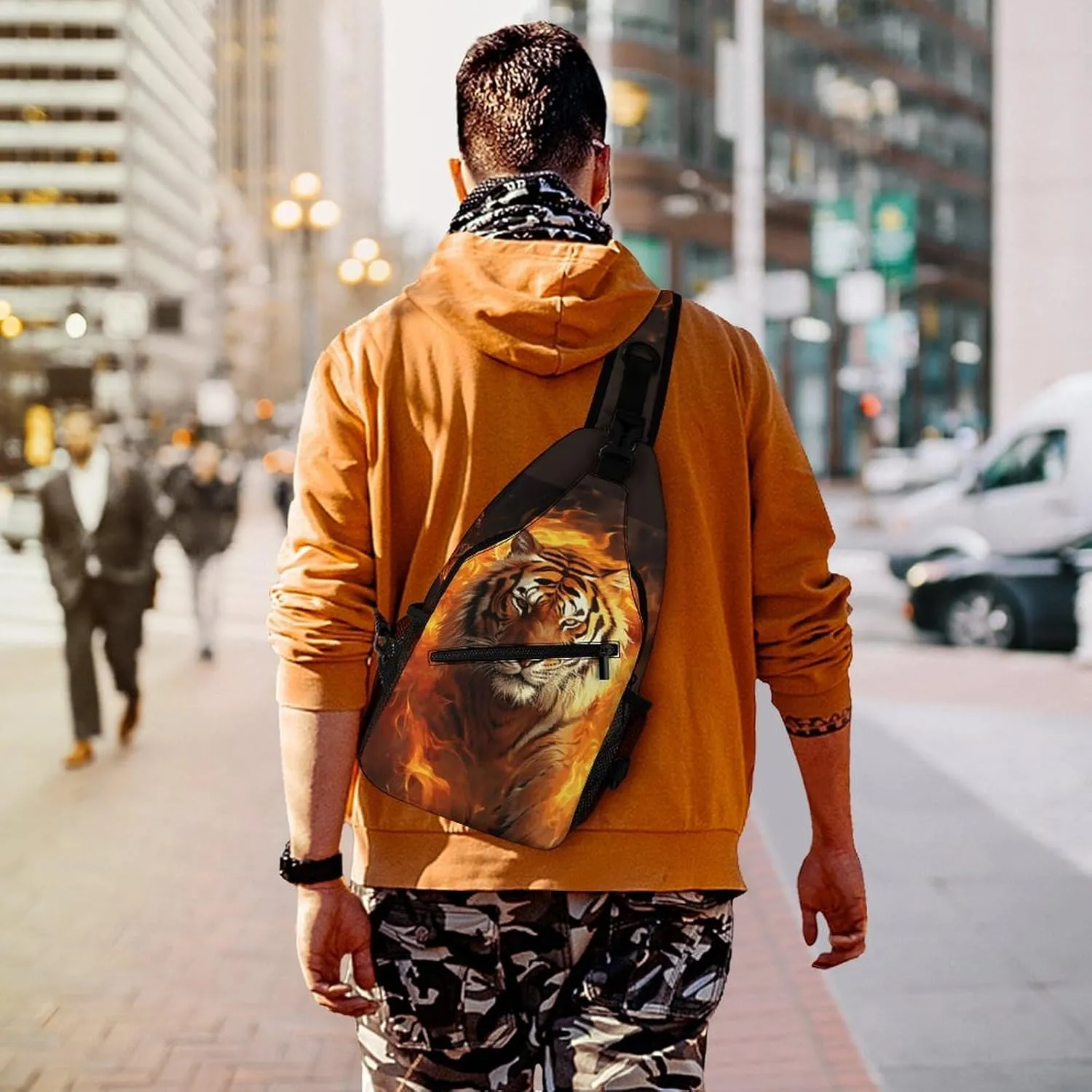 Crossbody Sling Bag Beagle Patterns Backpack Sling Bag Travel Hiking Chest Bag Shoulder Bag Daypack