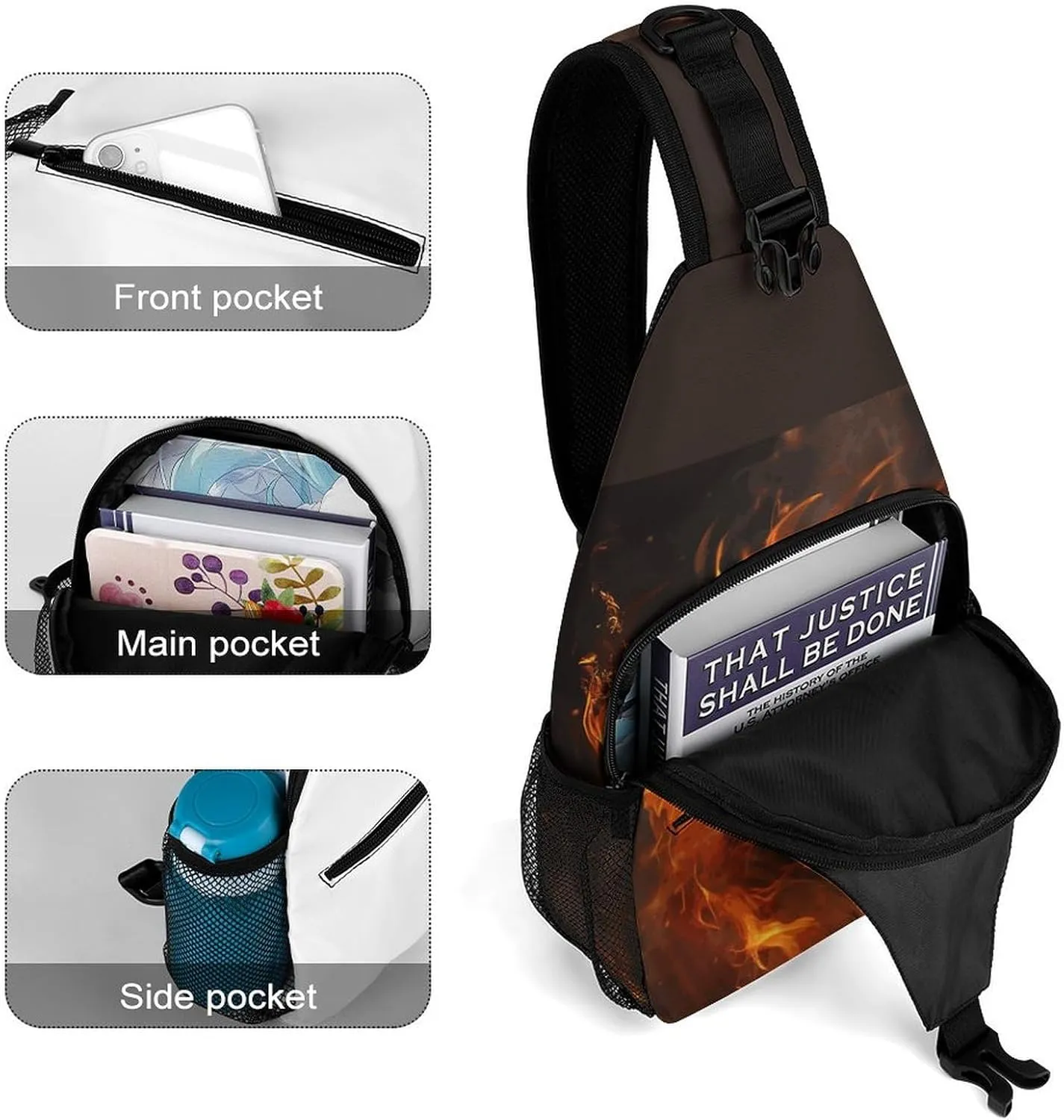 Crossbody Sling Bag Beagle Patterns Backpack Sling Bag Travel Hiking Chest Bag Shoulder Bag Daypack