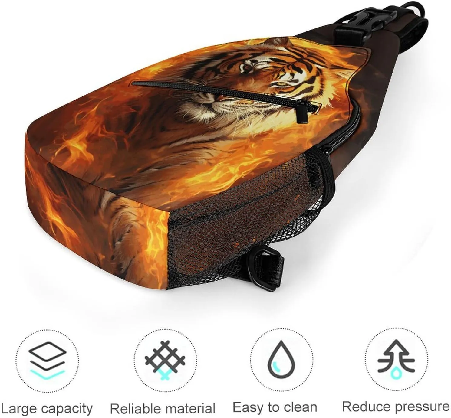 Crossbody Sling Bag Beagle Patterns Backpack Sling Bag Travel Hiking Chest Bag Shoulder Bag Daypack