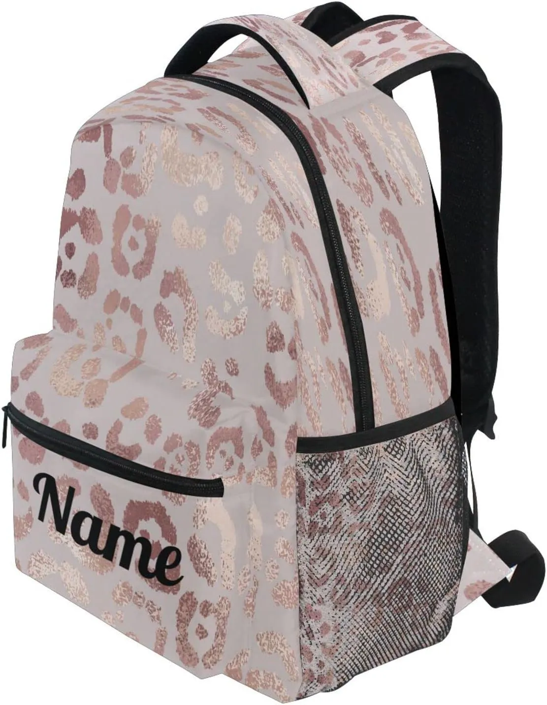 Custom Backpack Leopard Cheetah Backpacks for Girls Name School Bags Bookbags for Kids Travel Laptop Daypack Personalized Bag