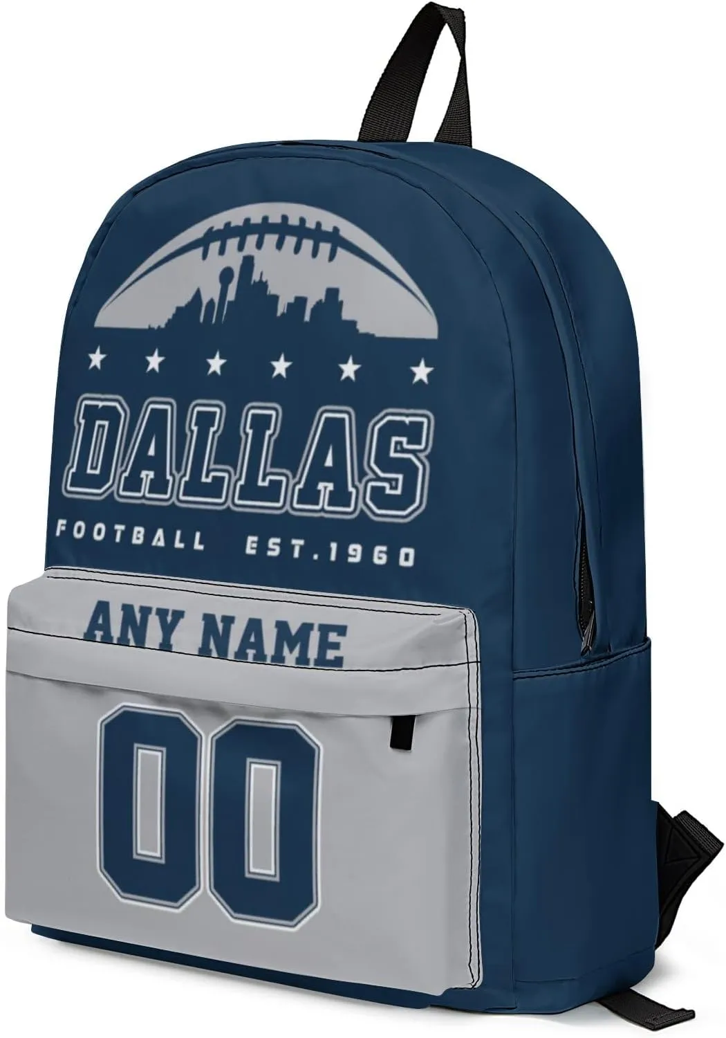 Custom Dallas Backpacks Personalized Name And Number Backpack Travel Bag Shoulder Bag Gifts for Men Women
