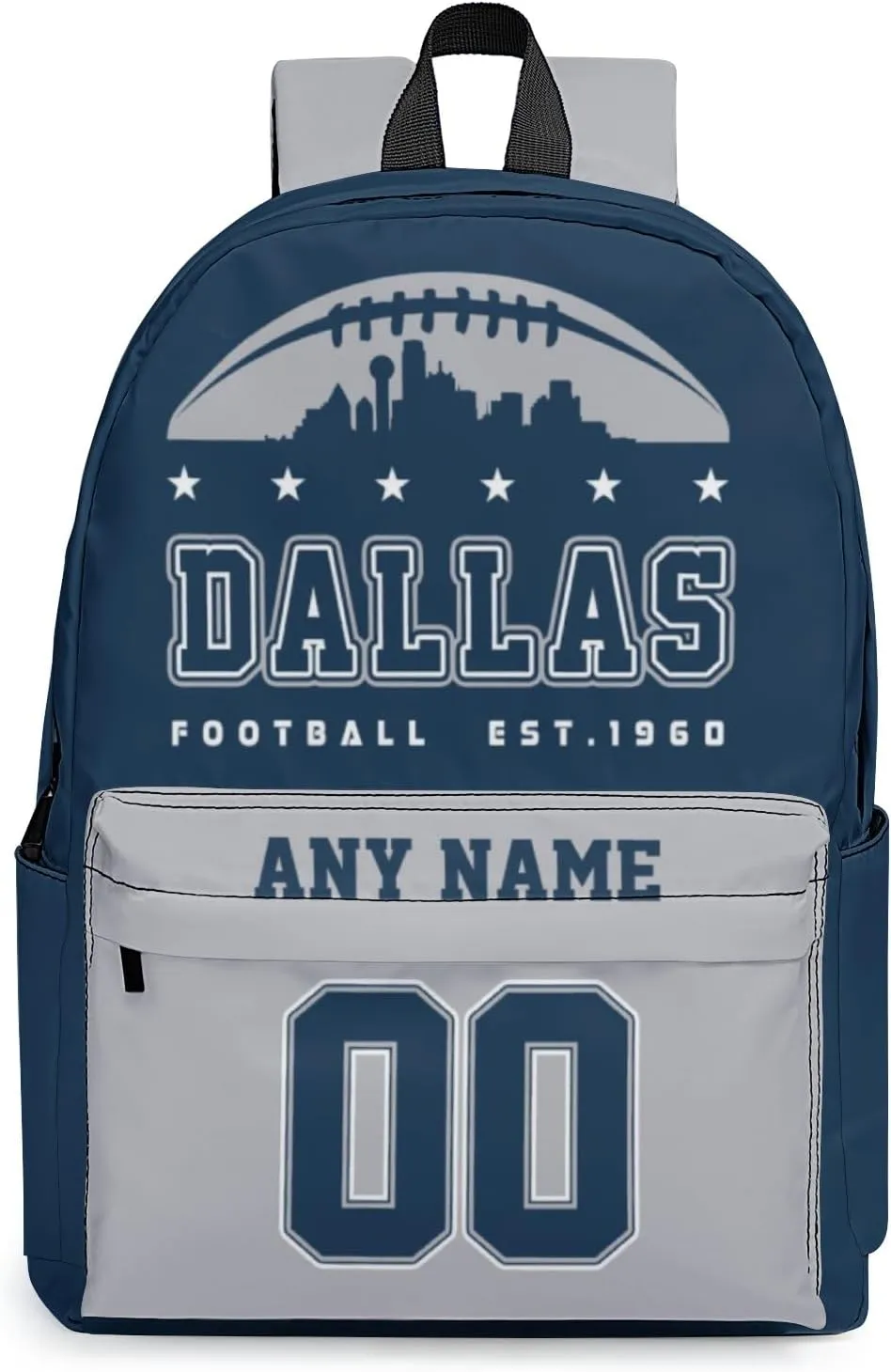 Custom Dallas Backpacks Personalized Name And Number Backpack Travel Bag Shoulder Bag Gifts for Men Women