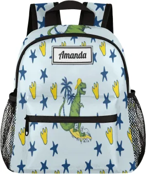 Custom Kids Name Toddler Backpack Dinosaur Personalized School Bookbag for Girls Boys - Dinosaur Paw