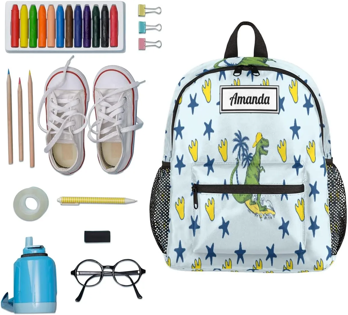 Custom Kids Name Toddler Backpack Dinosaur Personalized School Bookbag for Girls Boys - Dinosaur Paw