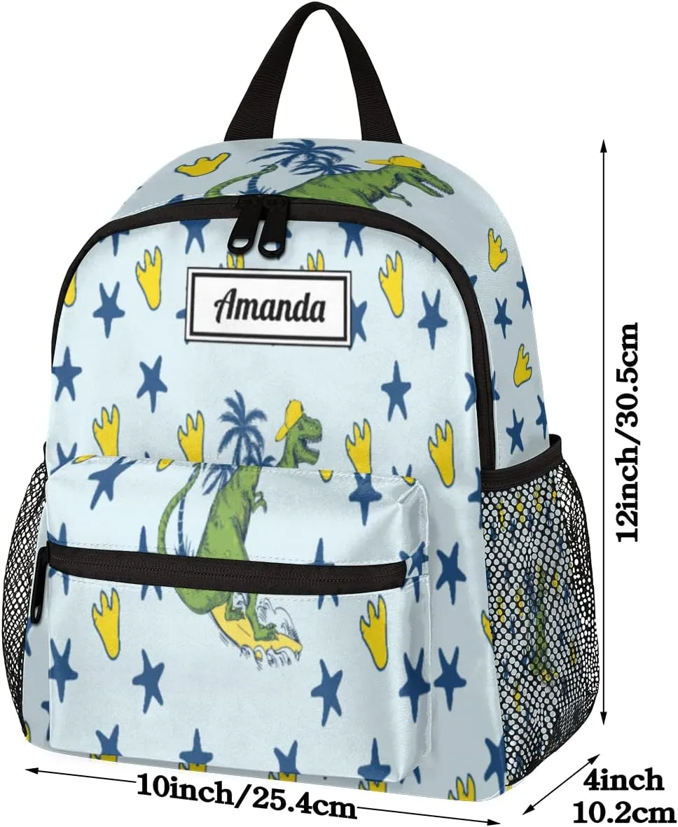 Custom Kids Name Toddler Backpack Dinosaur Personalized School Bookbag for Girls Boys - Dinosaur Paw