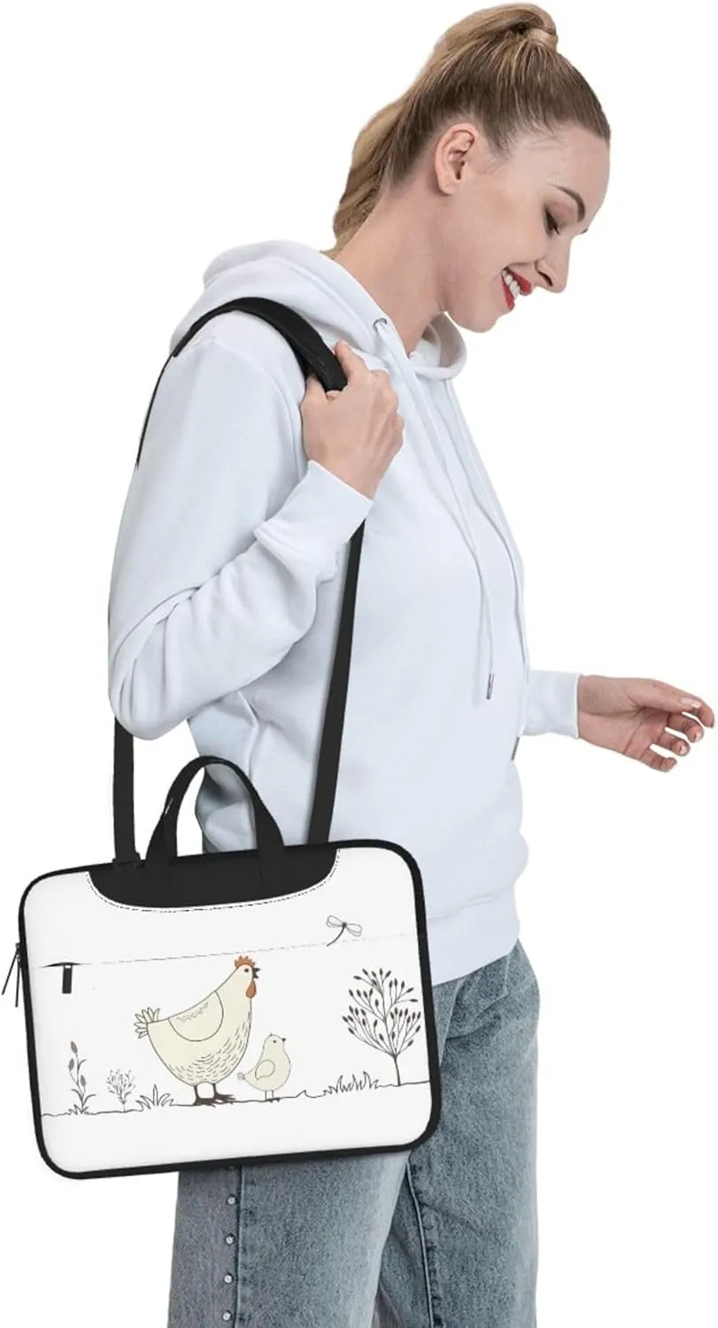 Cute Cartoon Rat Laptop Shoulder Bag ​for Men Women, Computer Carrying Case Messenger Bag with Strap
