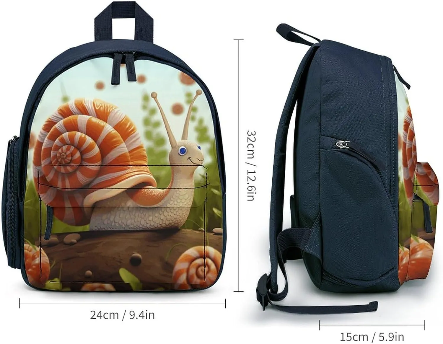Cute Snail Travel Backpack Casual Bag Lightweight Hiking Backpacks for Business, Travelling, Hiking