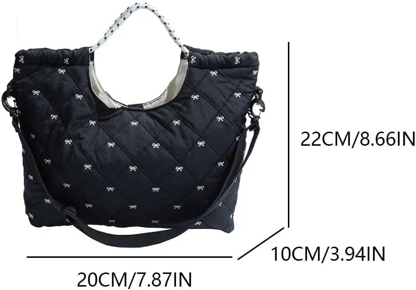 Cute Tote Bag, Large Laptop Bag Puffer shoulder bag Casual Work Bag Crossbody Shoulder Bag for Office, Travel