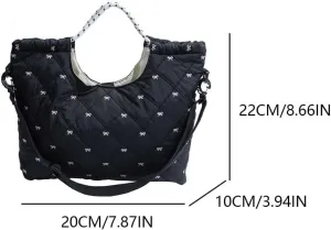 Cute Tote Bag, Large Laptop Bag Puffer shoulder bag Casual Work Bag Crossbody Shoulder Bag for Office, Travel