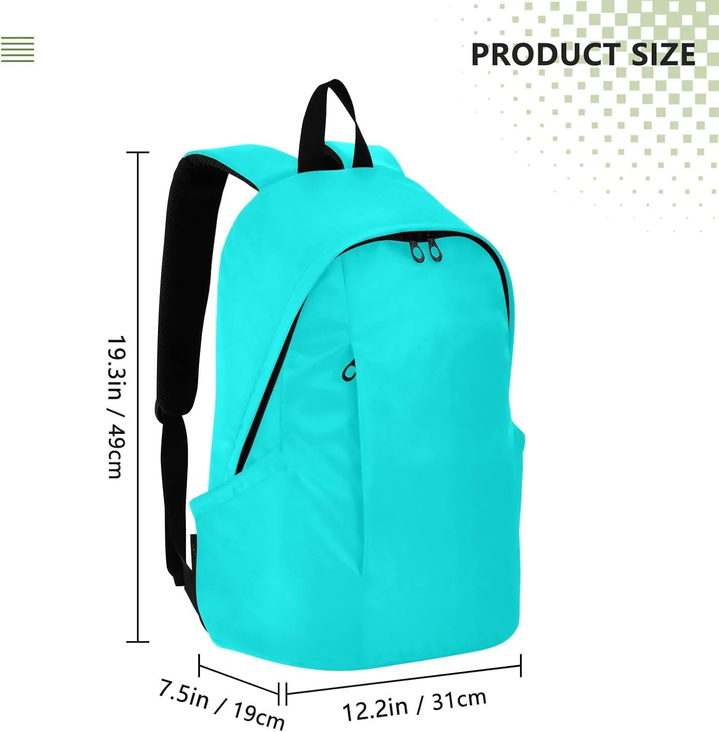 Cyan Laptop Backpack for Women Men 25L Casual Hiking Daypack Bag Travel Backpack for 15.6 inch Laptop Cyan