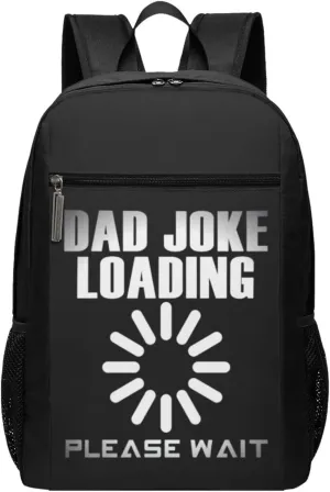 Dad Joke Loading Travel Laptop Backpack, Business Anti Theft Slim Sturdy Laptops Backpacks, College Computer Bag Gift for Men & Women Fits 17 Inch Notebook,Black
