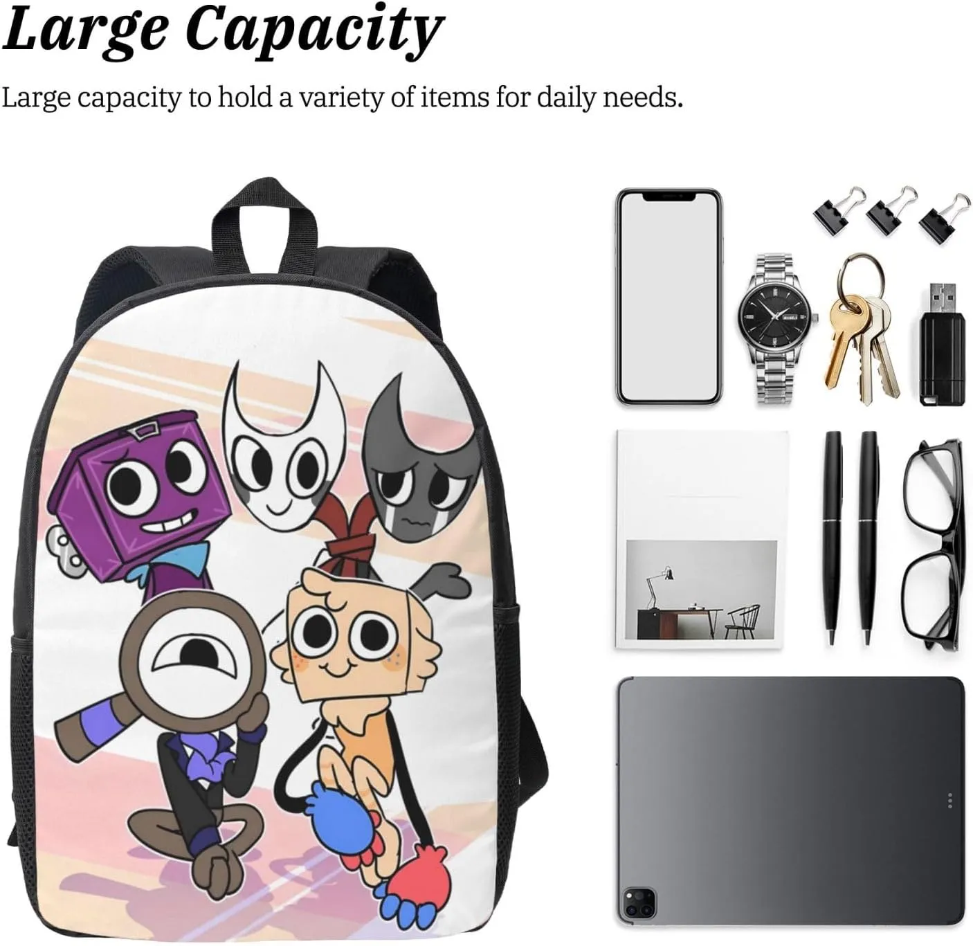Dandys World Backpack Lightweight Laptop Backpack Cute Travel Backpacks For Unisex 17in