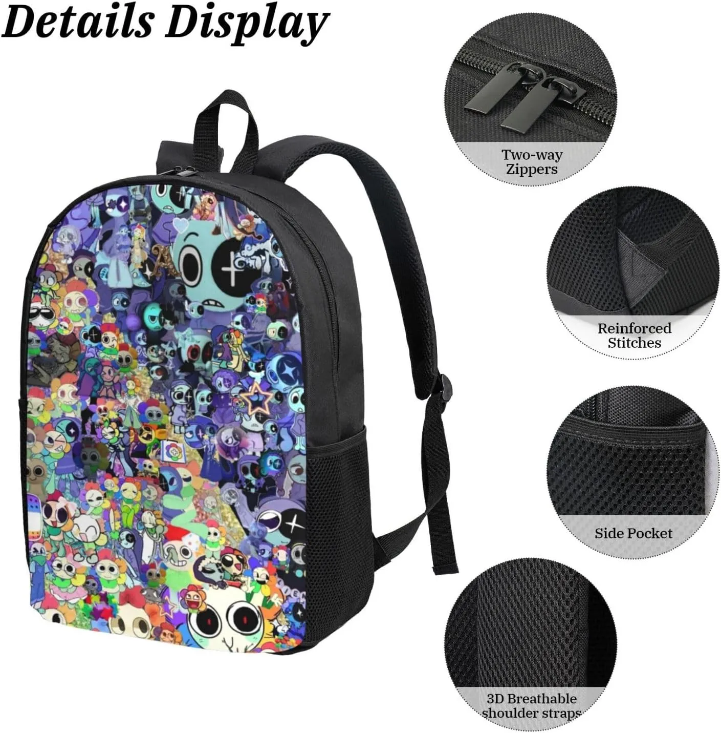 Dandys World Backpack Lightweight Laptop Backpack Cute Travel Backpacks For Unisex 17in