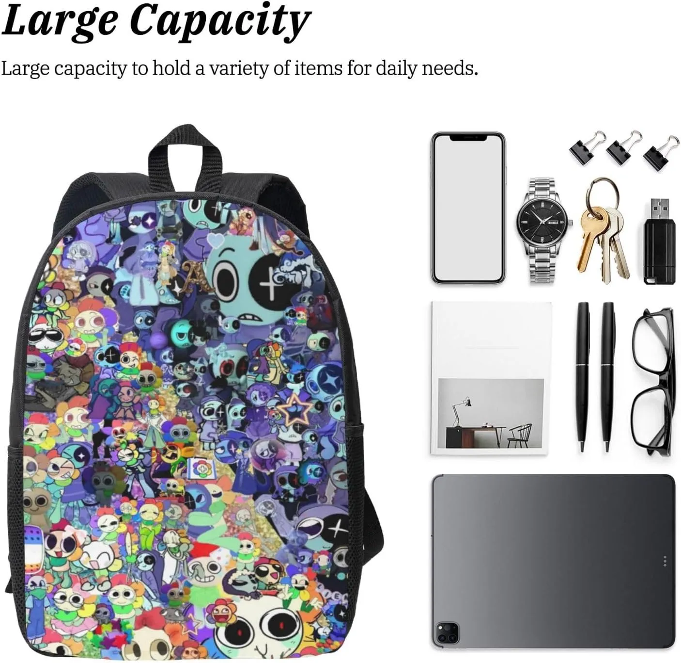 Dandys World Backpack Lightweight Laptop Backpack Cute Travel Backpacks For Unisex 17in