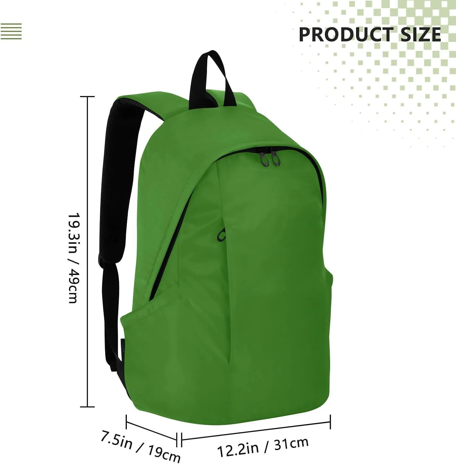 Dark Green Laptop Backpack for Women Men 25L Casual Hiking Daypack Bag Travel Backpack for 15.6 inch Laptop Dark Green