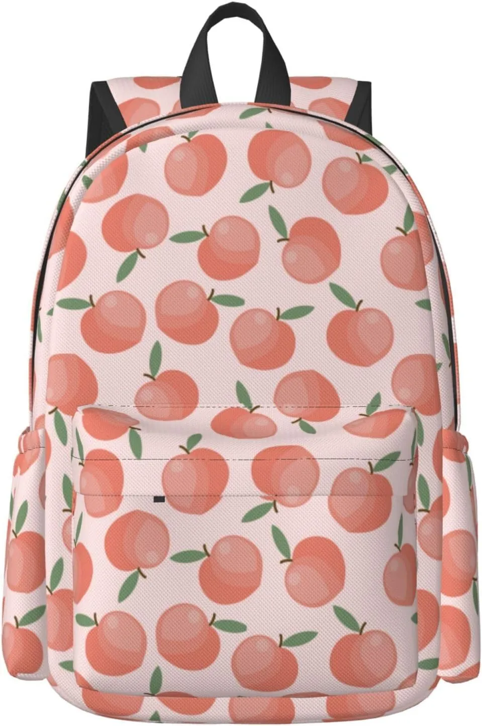 Delerain 17 Inch Backpack Peach Fruit Laptop Backpack School Bookbag Shoulder Bag Casual Daypack For School/Camping/Hiking/Picnic/Beach/Travel