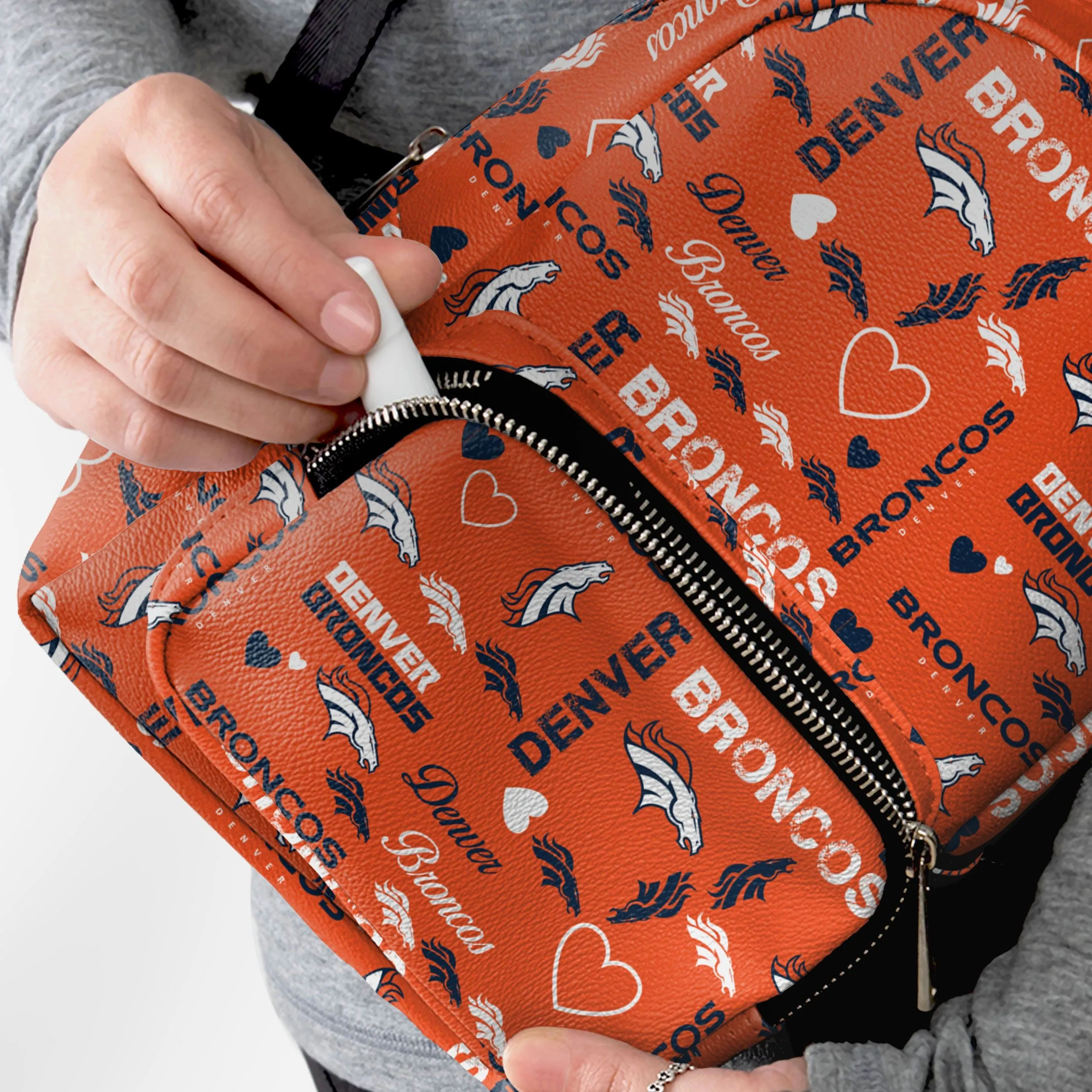 Denver Broncos Logo Love Mini Backpack
