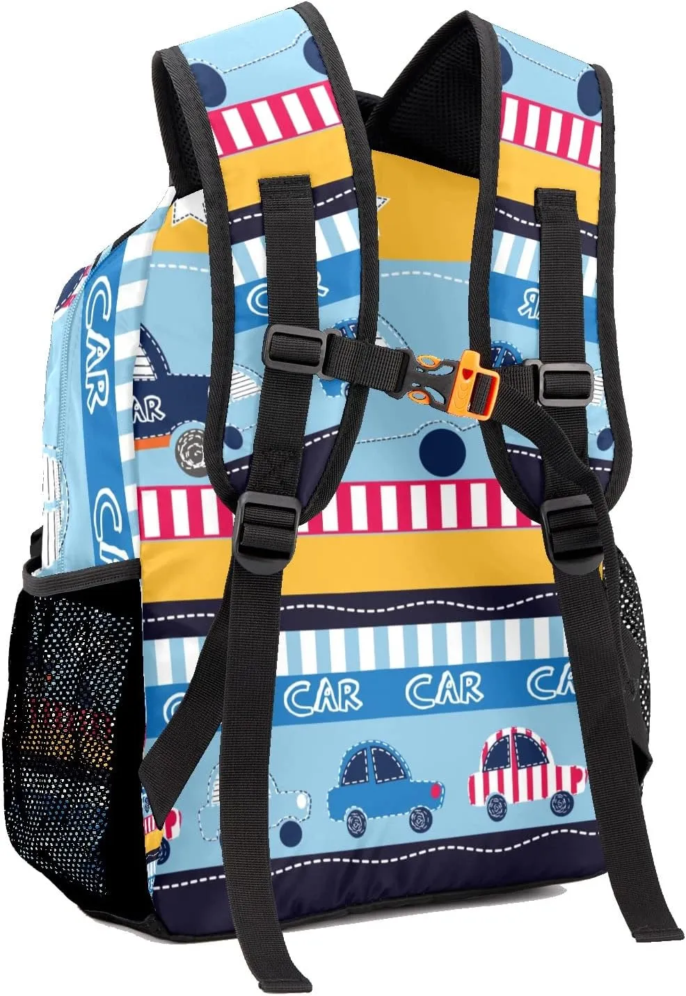 Deven Cute Cartoon Car Personalized Kids Backpack for Boy/Girl Teen Primary School Daypack Travel Bag Bookbag