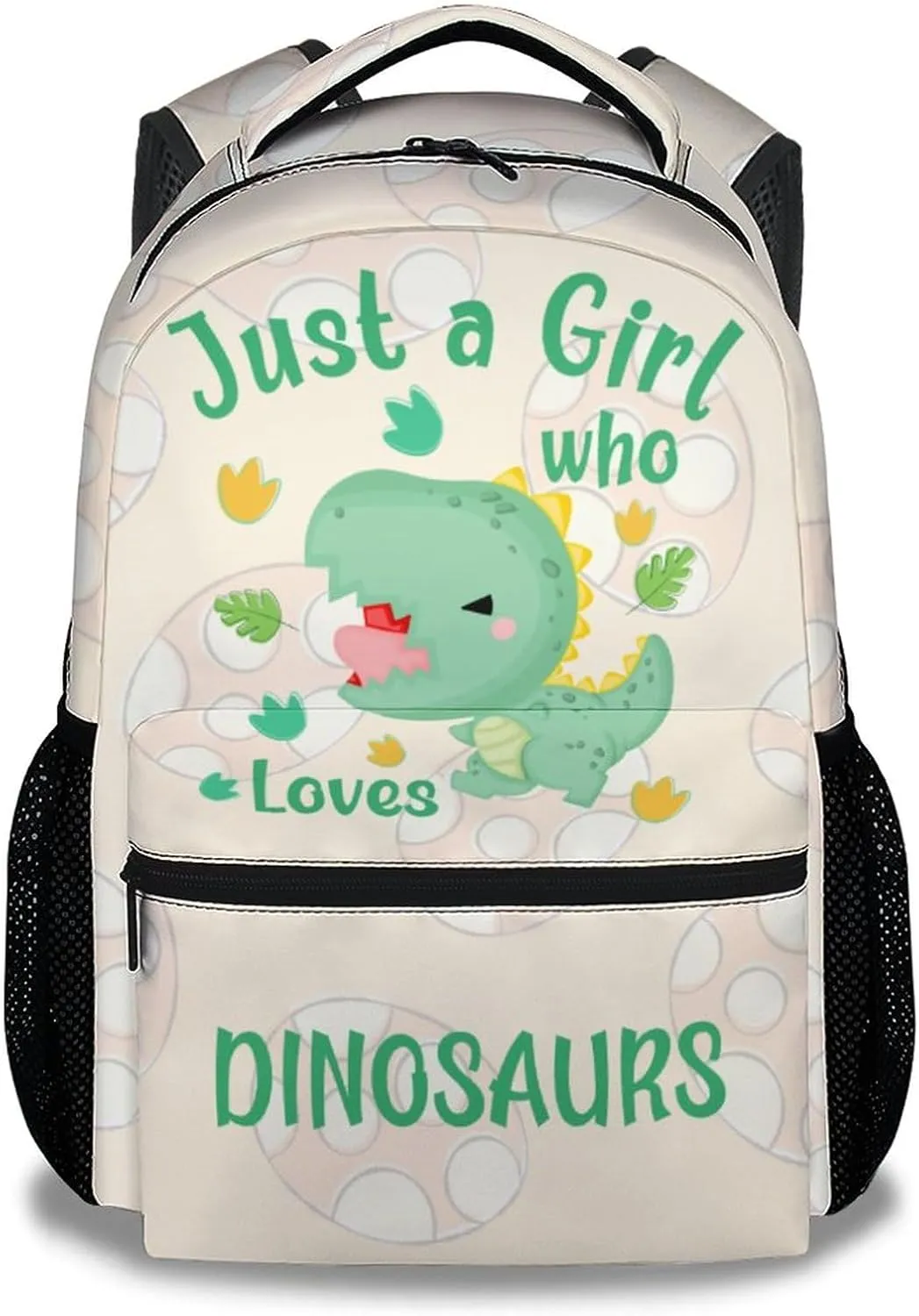 Dinosaur Backpacks for Girls - 16 Inch Cute Backpack for School - Green, Large Capacity, Durable, Lightweight Bookbag for Kids, Travel