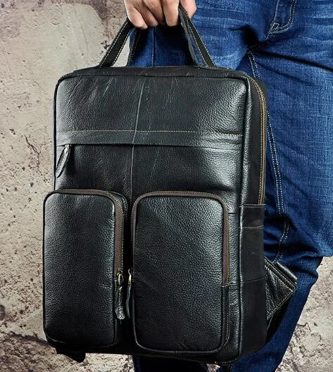 Doctors Bag University Student School Book Bag High Quality Cowhide