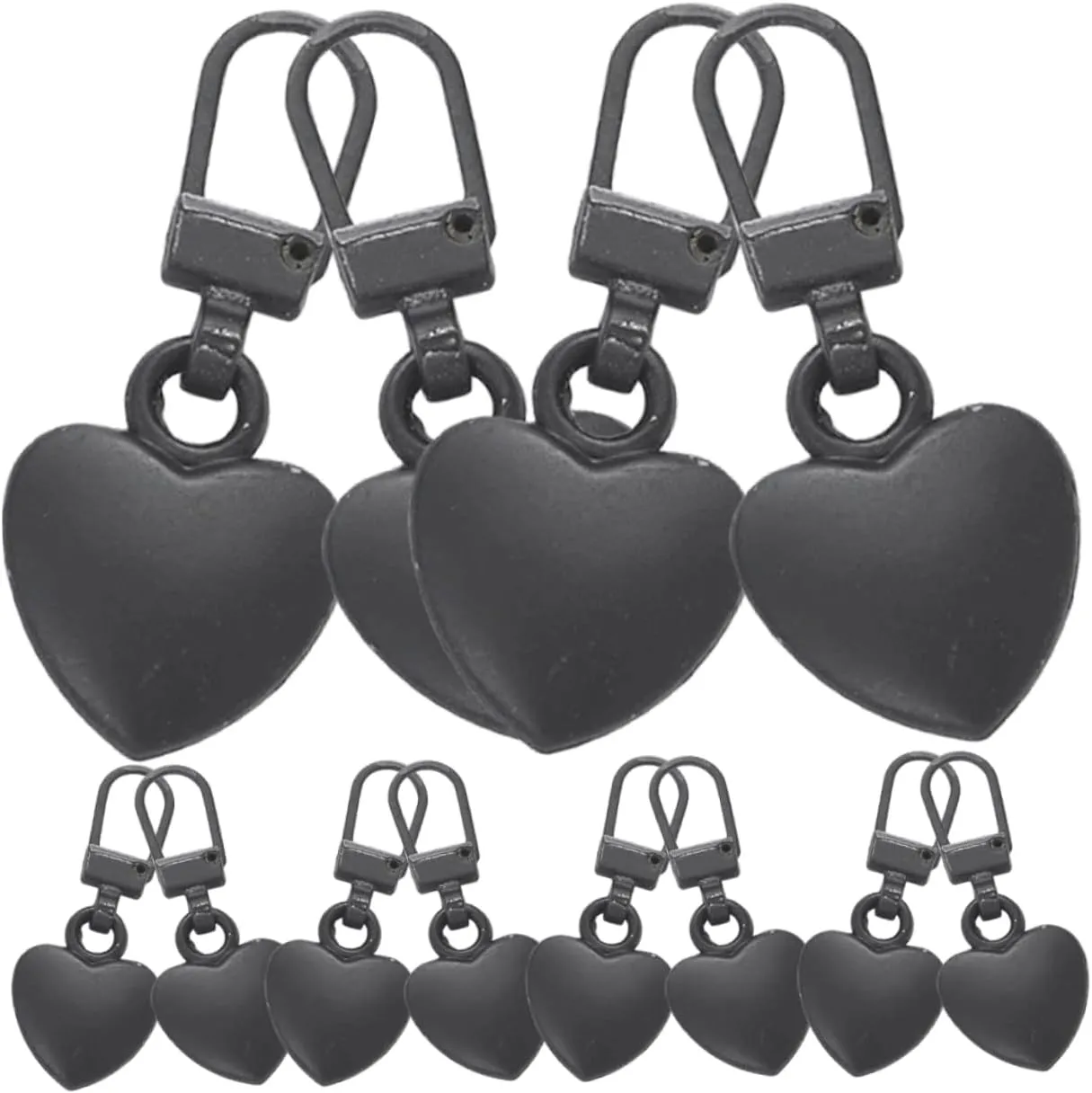 DOITOOL 3sets 12pcs Detachable Zipper Pulls Replacement Kit Easy to Use Zipper Sliders for Jackets Bags Boots and Suitcases and Replacement 12pcs*3