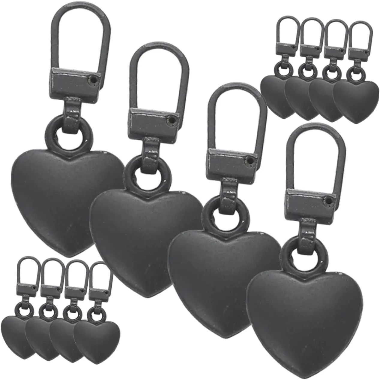 DOITOOL 3sets 12pcs Detachable Zipper Pulls Replacement Kit Easy to Use Zipper Sliders for Jackets Bags Boots and Suitcases and Replacement 12pcs*3