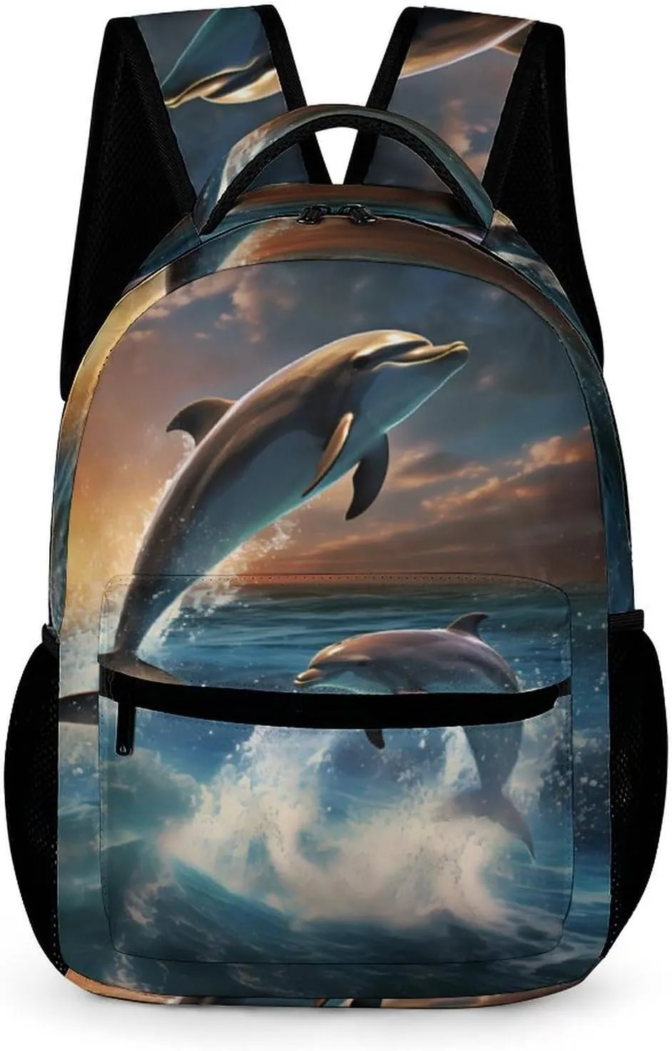 Dolphins Jump Travel Laptop Backpack Durable Computer Bag Daypack for Men Women