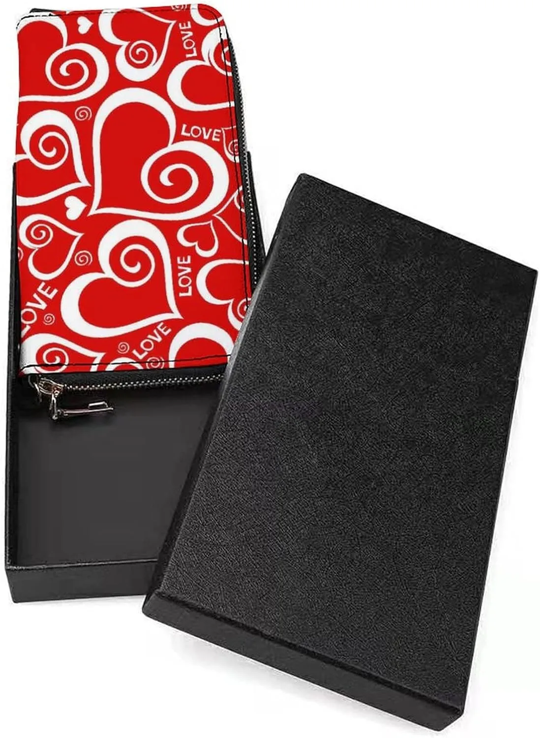 Donnapink Long Clutch Wallet, Long Handbag with Wristlet Strap, PU Leather Zip Purse