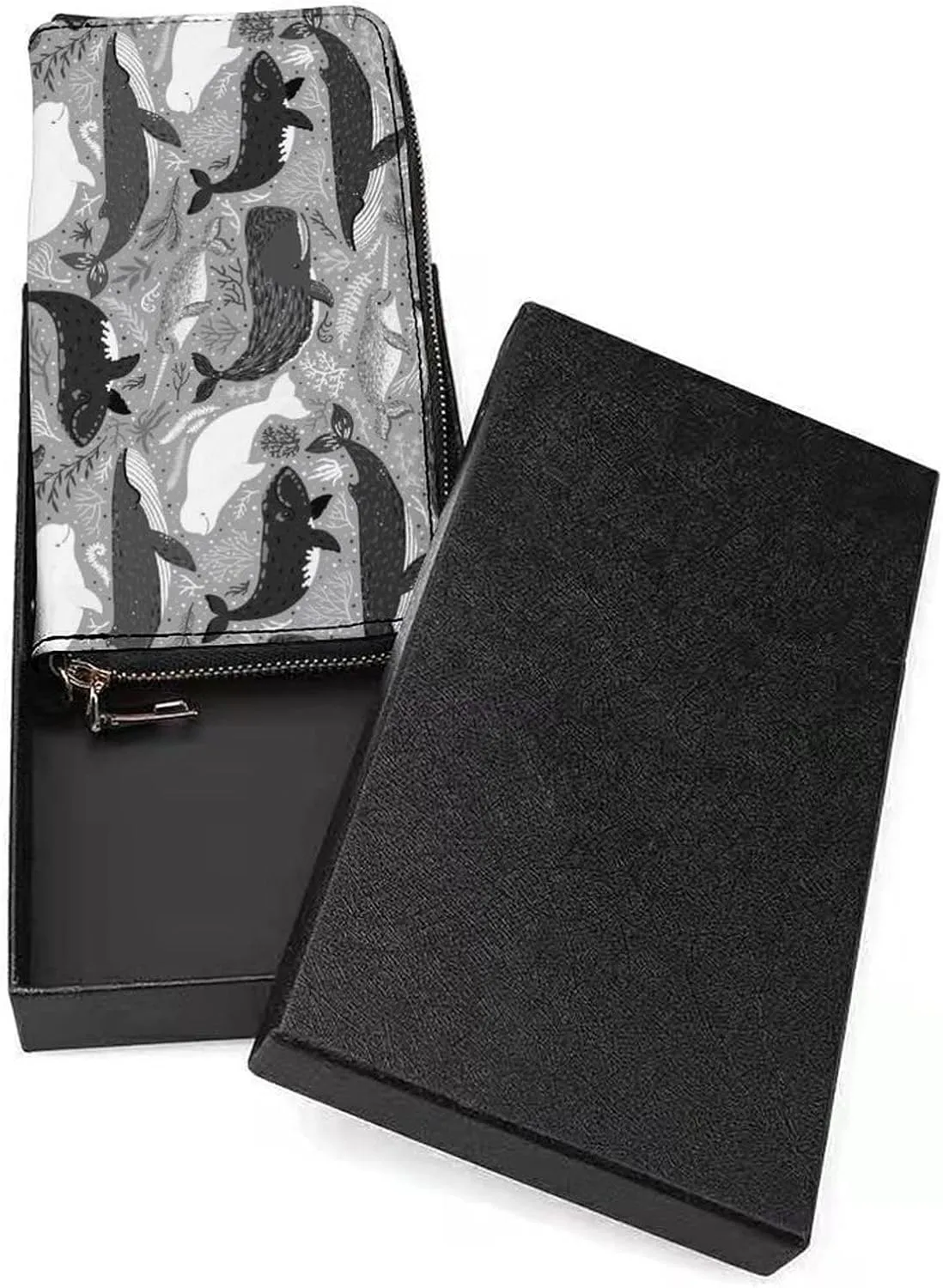 Donnapink Long Clutch Wallet, Long Handbag with Wristlet Strap, PU Leather Zip Purse