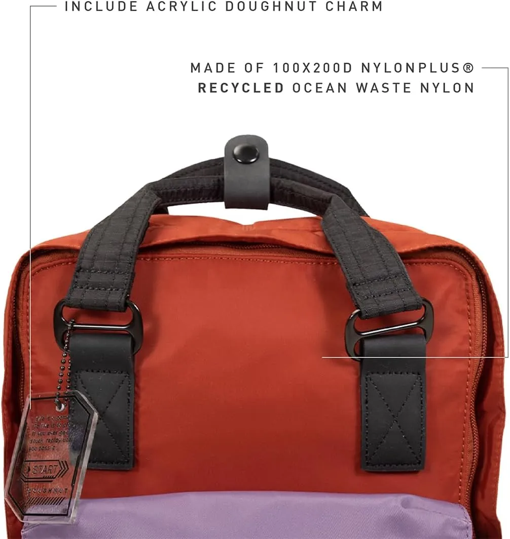 Doughnut Travel Laptop Backpack, Slim Durable Daypack Backpacks, Water Resistant 18L Bag for Men & Women Fits 14 Inch Notebook(GS BLOOD ORANGE)