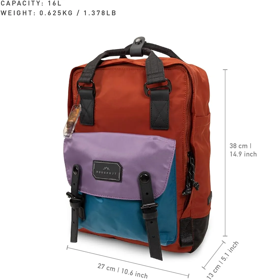 Doughnut Travel Laptop Backpack, Slim Durable Daypack Backpacks, Water Resistant 18L Bag for Men & Women Fits 14 Inch Notebook(GS BLOOD ORANGE)