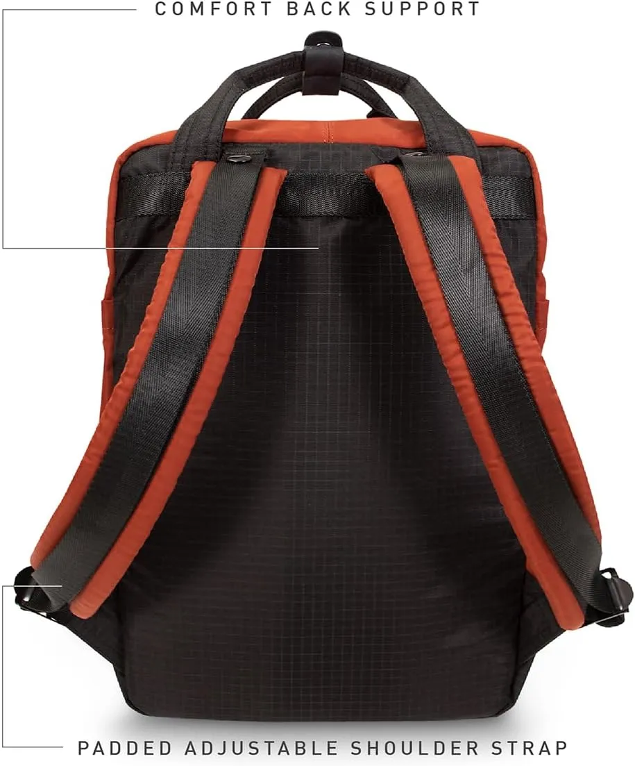 Doughnut Travel Laptop Backpack, Slim Durable Daypack Backpacks, Water Resistant 18L Bag for Men & Women Fits 14 Inch Notebook(GS BLOOD ORANGE)