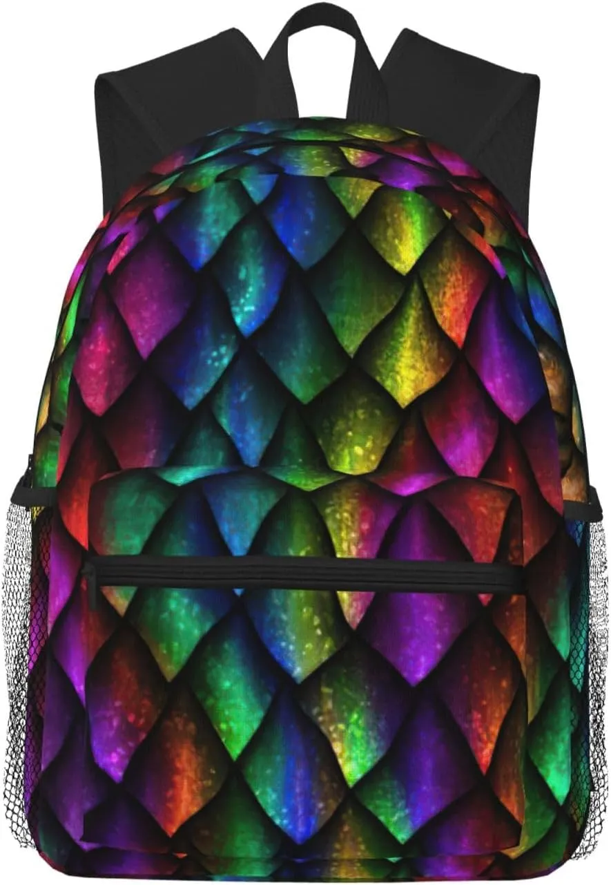 Dragon Scale print Lightweight and comfortable backpack Casual Laptop Backpack for Travel Hiking
