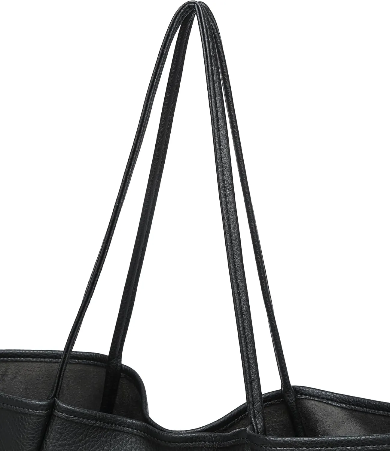 Dreubea Large Leather Tote Bag for Women - Big Work Bag, Spacious Minimalist Handbag, Stylish Laptop Tote for Travel & Office