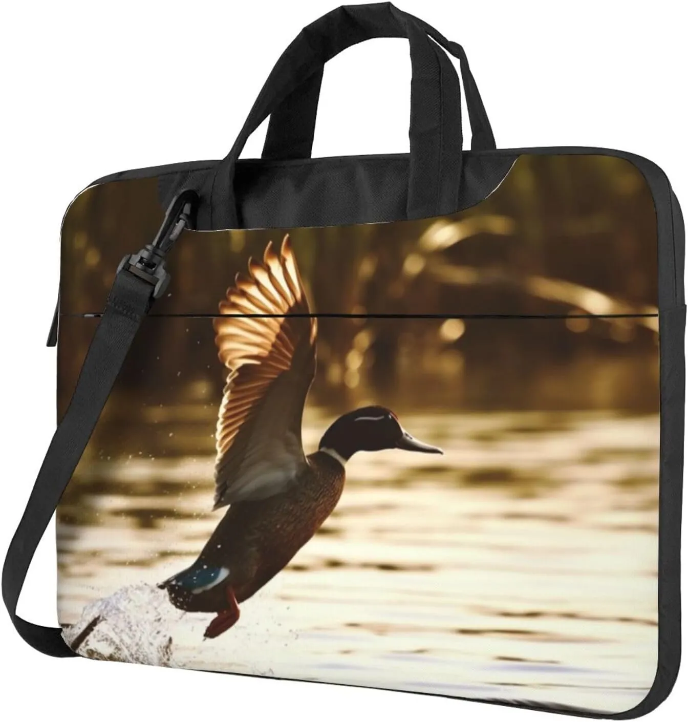 Duck Fly Upon River printed Portable Computer Bag Laptop Shoulder Bag Laptop Bag Sleeve