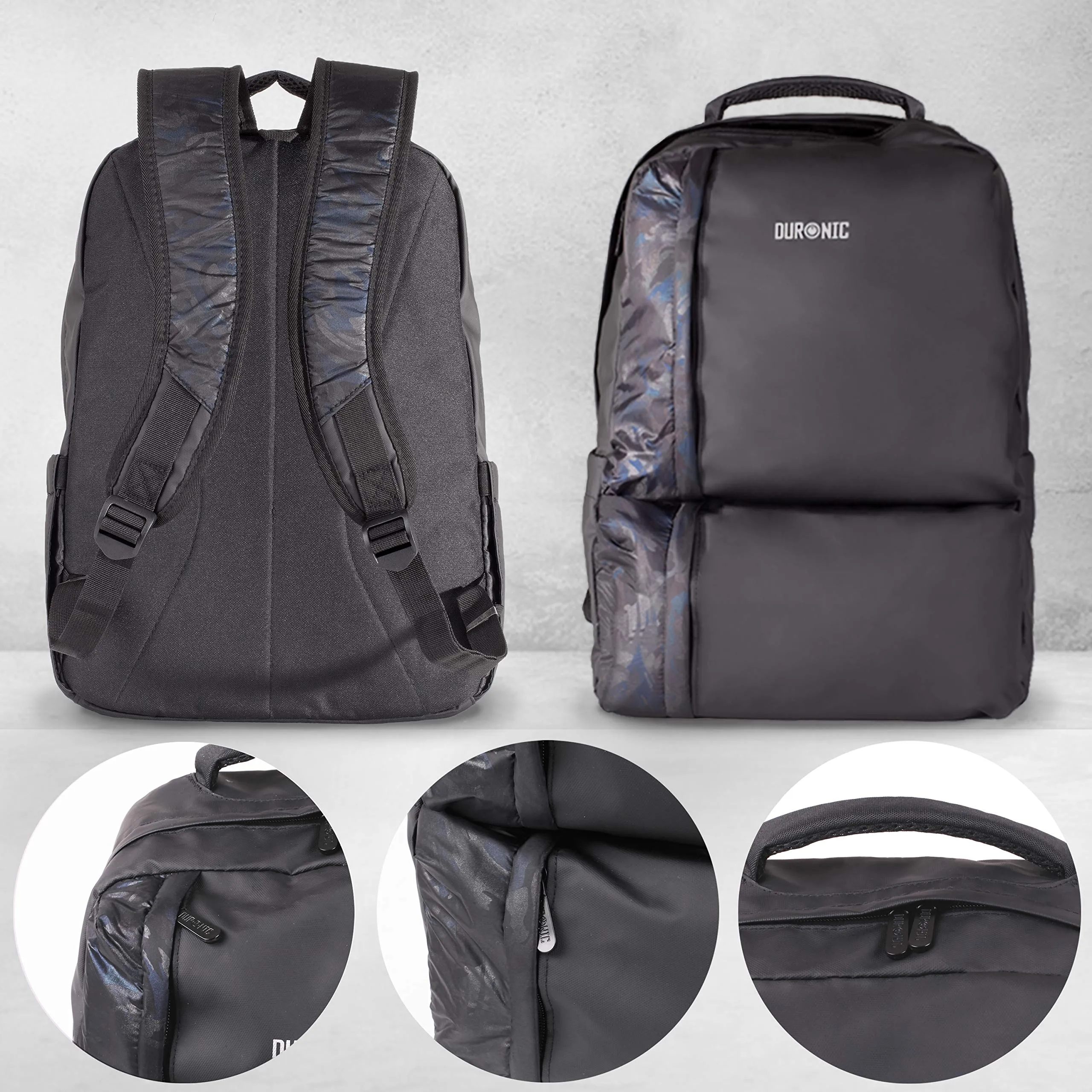 Duronic Travel Laptop Backpack, Cabin Bag, Lightweight Laptop Bag 15.6” School Rucksack, Backpack for Computer, business, school, Children, Ladies, Gym, Water Resistant, Gift for Women for men LB24
