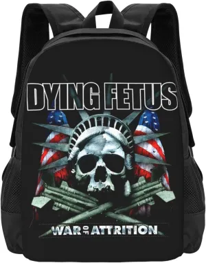 Dying Musics Fetus Band Backpack Large Capacity Backpacks Minimalist Leisure Travel Daypack 16.5 inch