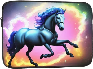 Dynamic Particle Horse Prints Shockproof Portable Laptop Sleeve Bag 12 inch - Protective Case for Men and Women's Business Travel, Office Daily Use